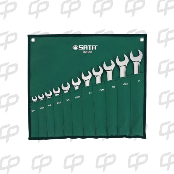 JUEGO LLAVE MIXTA PULGADA 11PZ SATA