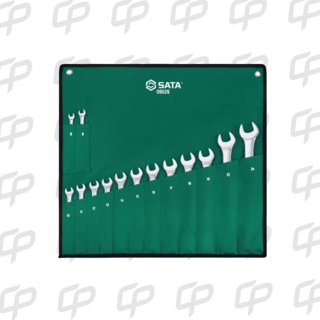 JUEGO LLAVE MIXTA PULGADA ESPEJO 14PZ SATA